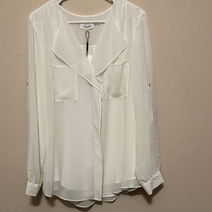 Calvin Klein Elegant Cream Blouse
